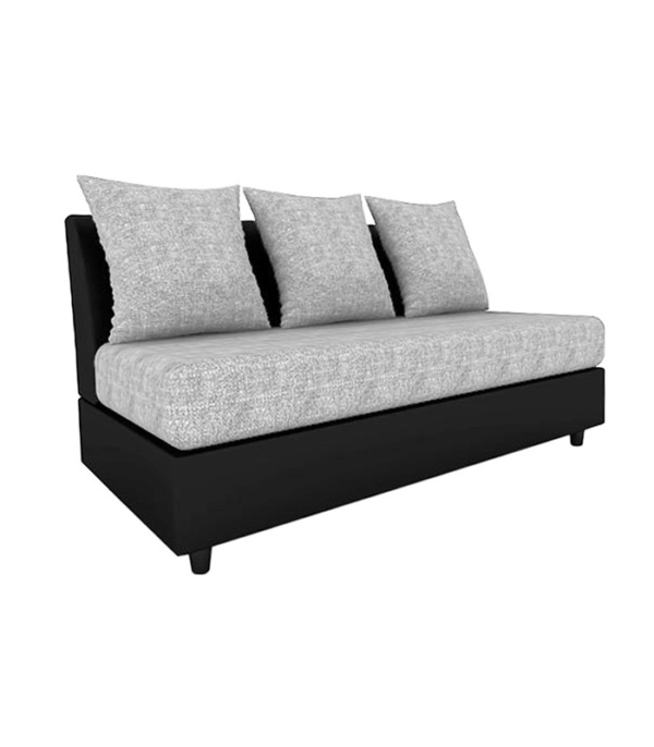 Algeria Five Seater 3+1+1 Sofa Set (Light Grey-Black)