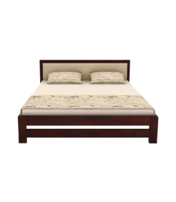 Azure Teak Wood Bed Queen Size(Mahogany Polish)