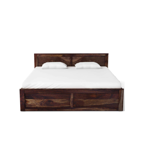 Barclay Solid Wood Bed with Drawer Storage (Teak Polish)