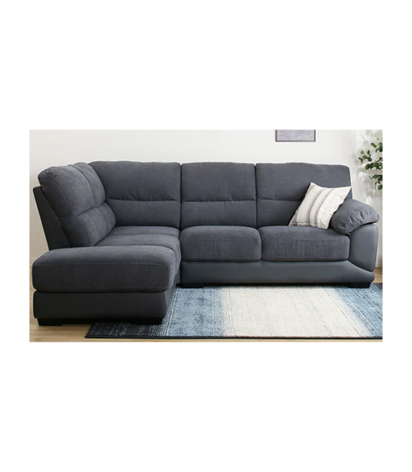 Barette Five Seater LHS L Shape Sofa (Grey)