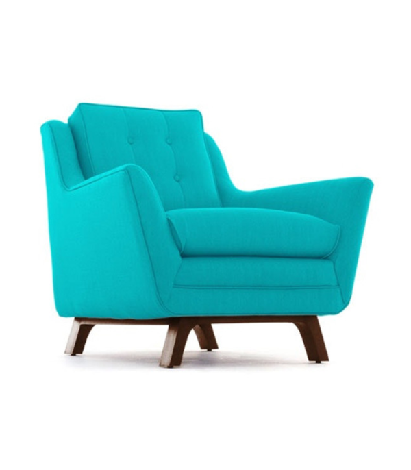 Bayley One Seater Chair Aqua Blue Sofa