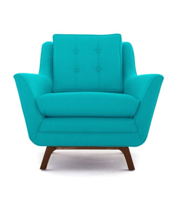 Bayley One Seater Chair Aqua Blue Sofa
