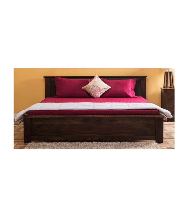 Blaxton Teak Wood Bed with Storage (Teak Polish)