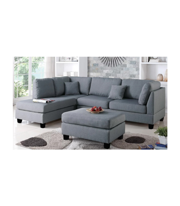 Brenna Five Seater LHS L shape Sofa- (Light Grey)