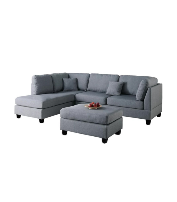 Brenna Five Seater LHS L shape Sofa- (Light Grey)