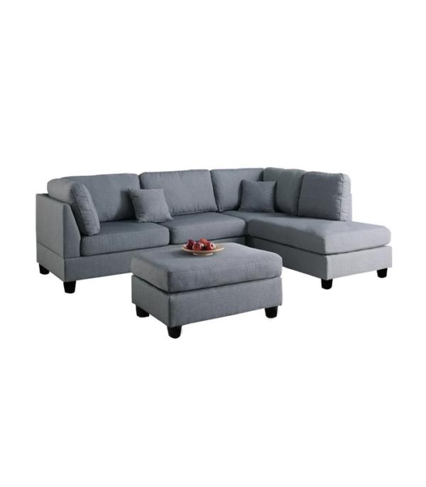 Brenna Five Seater RHS L shape Sofa- (Light Grey)