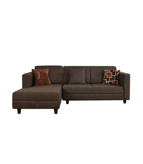 Calista 5 seater LHS sectional sofa (Coffee Brown)