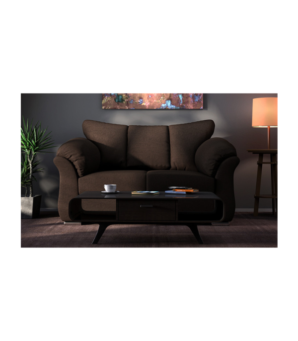 Carina Two Seater Sofa (Dark_Brown)