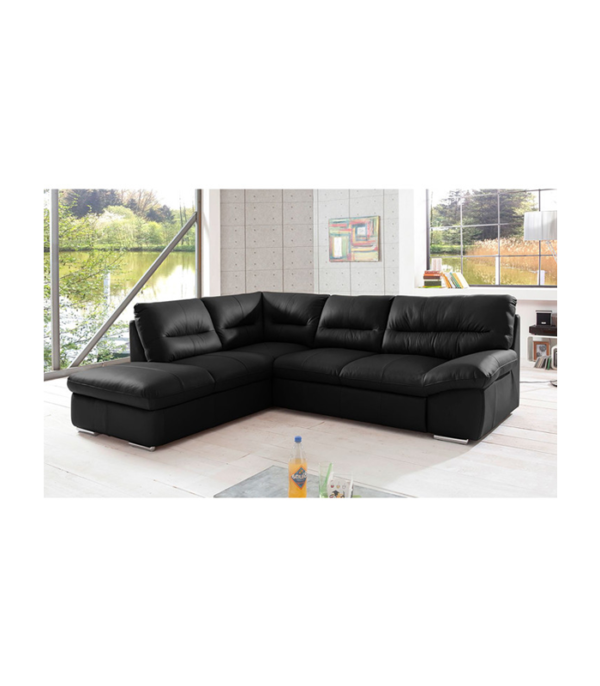 Casario L Shape 5 Seater Sofa (LHS) (Dark_Black)