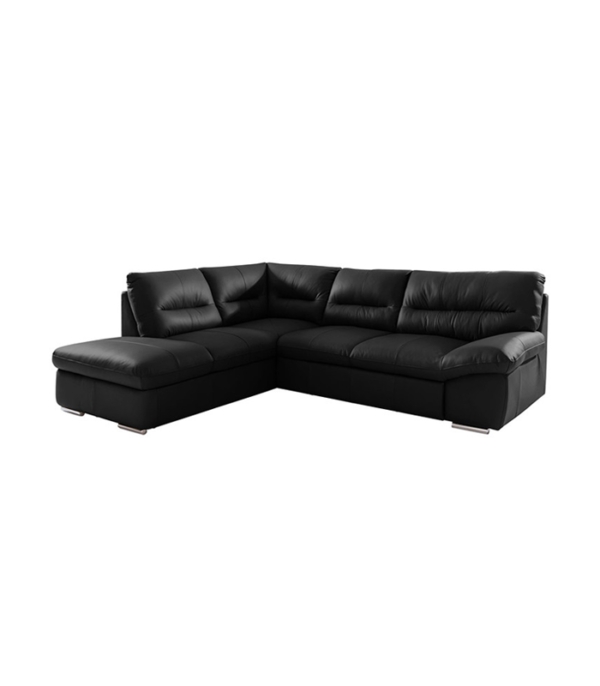 Casario L Shape 5 Seater Sofa (LHS) (Dark_Black)