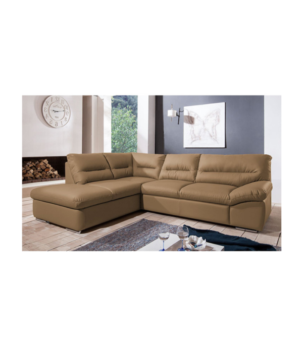 Casario L Shape 5 Seater Sofa (LHS) (Dark_Camel)