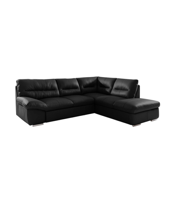 Casario L shape 5 seater Sofa (RHS) (Black)
