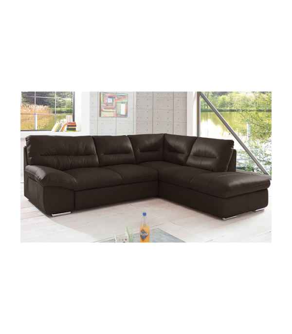 Casario L shape 5 seater Sofa (RHS) (Dark_Brown)
