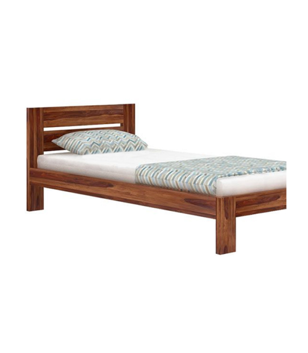 Casper Single Teak Wood Bed (Teak Polish)