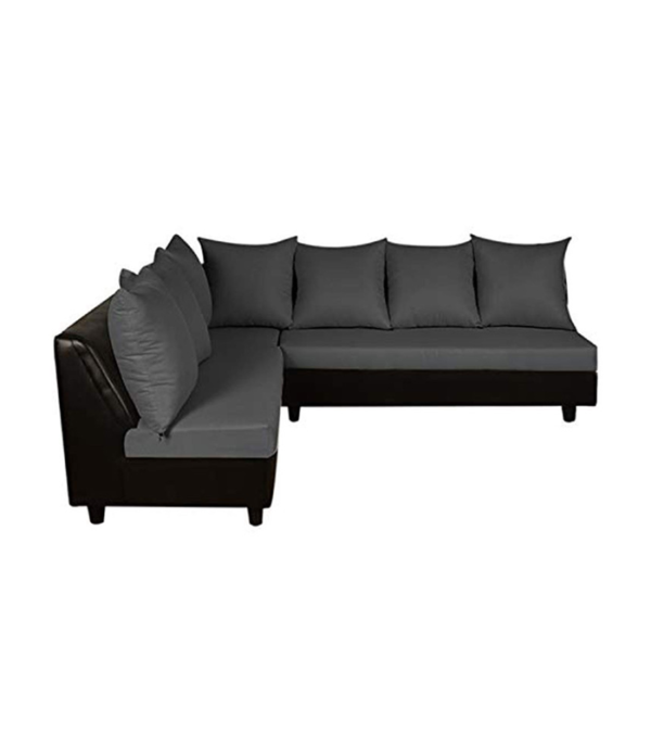 Daisy L-Shape 6 Seater Sofa -( Grey Black )
