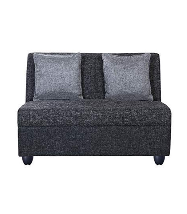 Delta Fabric Two Seater Sofa (Black)