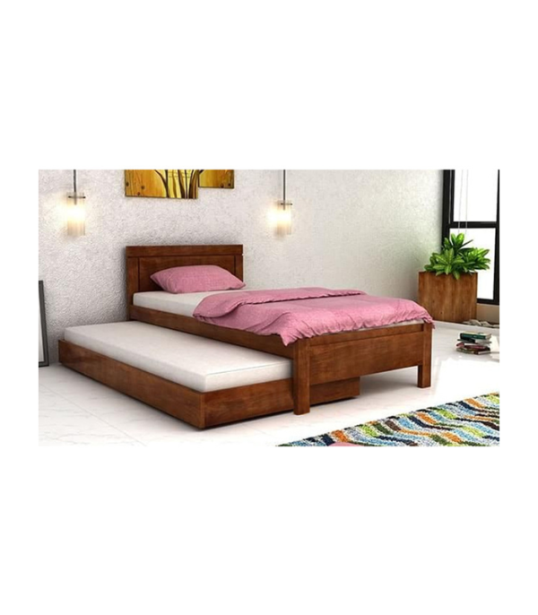 Elite Single Teak Wood Bed (Teak Polish)