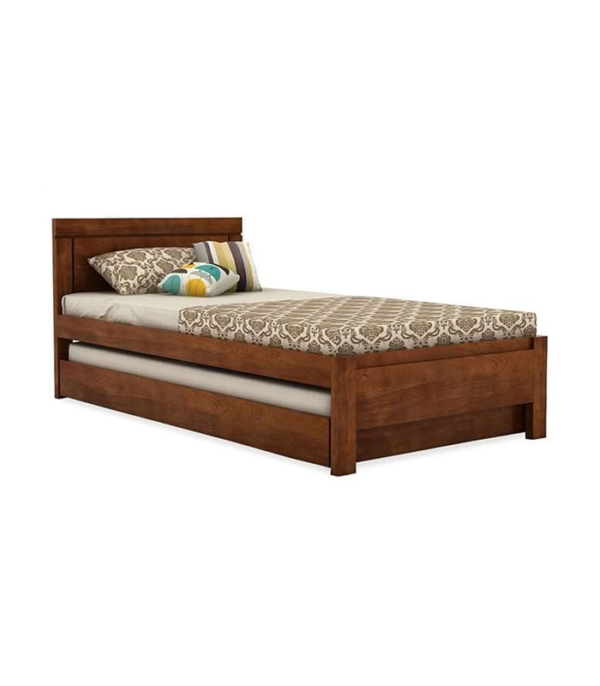 Elite Single Teak Wood Bed (Teak Polish)