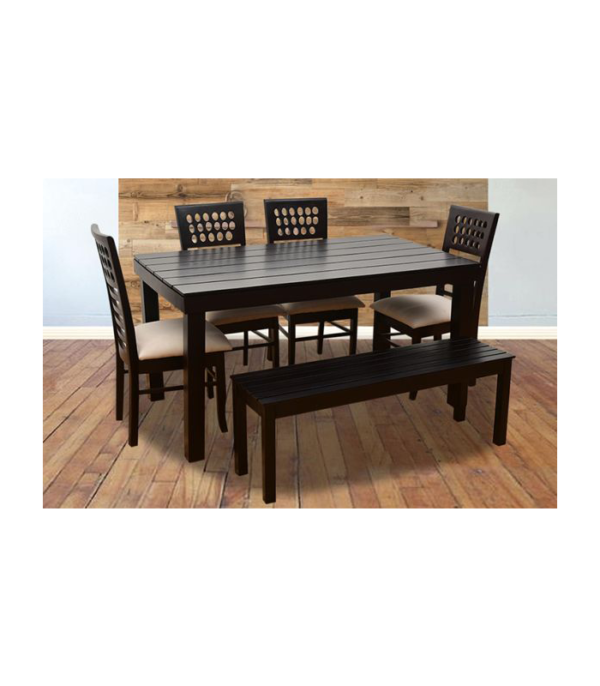 Olivia 6 Seater Dining Table Set with Bench