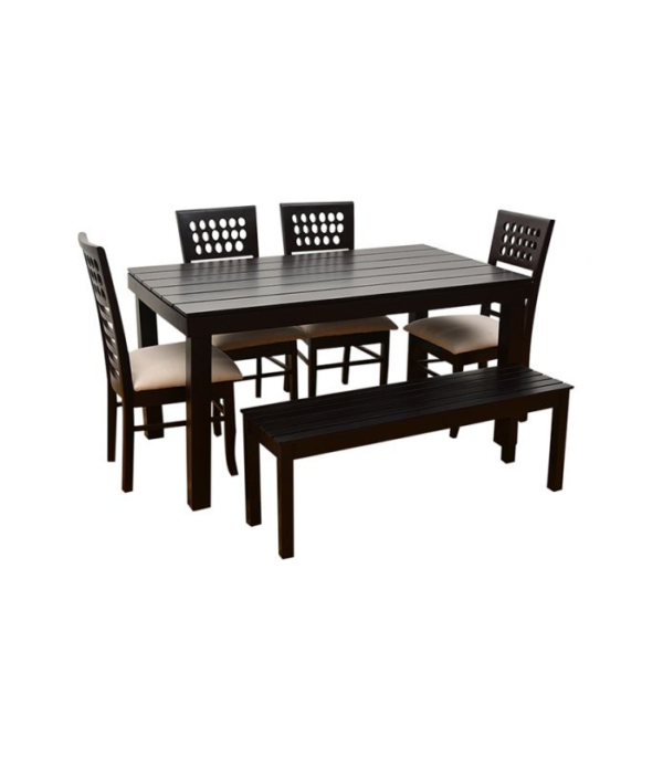 Olivia 6 Seater Dining Table Set with Bench