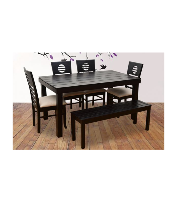 Crown 6 Seater Dining Table Set with Bench