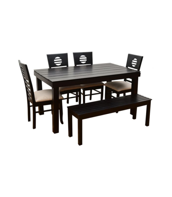 Crown 6 Seater Dining Table Set with Bench