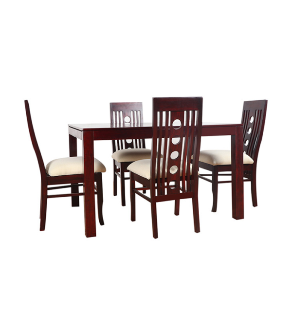 Franco Teak Wood 4 Seater Dining Table, Teak Wood Dining Table Set 4 Seater