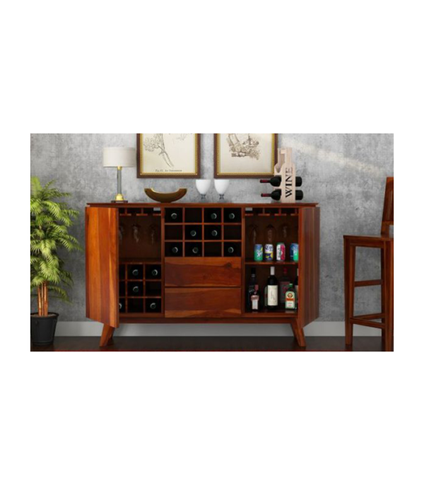 Grove Teakwood Bar Cabinet (Teak Polish)
