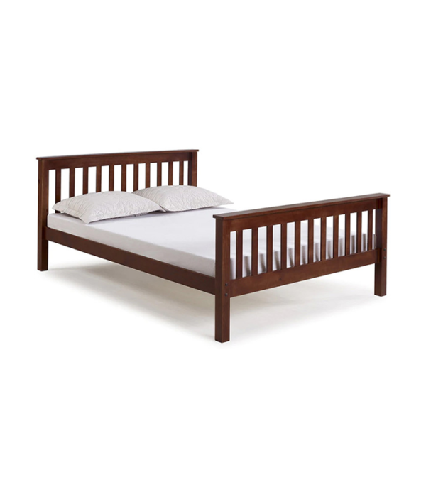 Kaniela Solid Wood Bed Without Storage (Teak Polish)