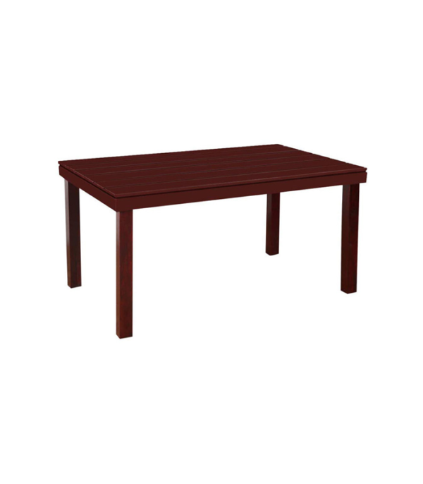 Montoya Teak Wood 6 Seater Dining Table Set With Bench (Mahogany Polish)