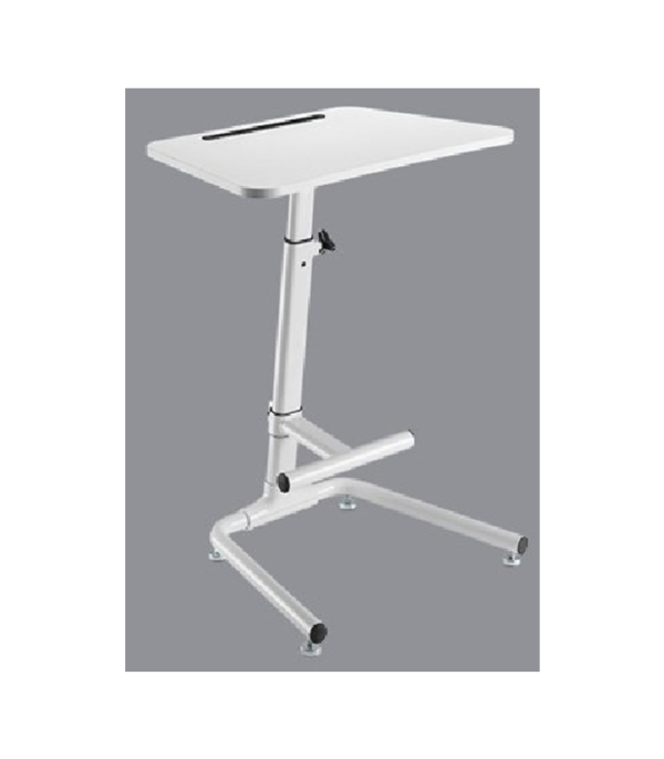 PNEUMATIC ON-FLOOR SIT-STAND WORKSTATION WITH FOOTREST BAR
