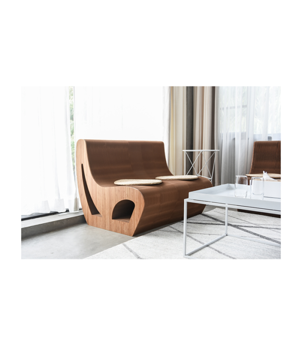 Paper Sofa Two Seater in Brown (120 cm)