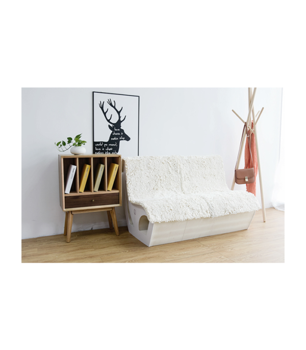 Paper Sofa Two Seater in White (120 cm)