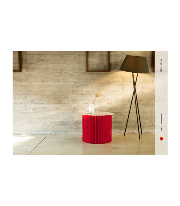 Round Table in Red (H50 cm)