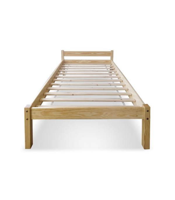Solid Wood King Size Bed (Natural Pine)
