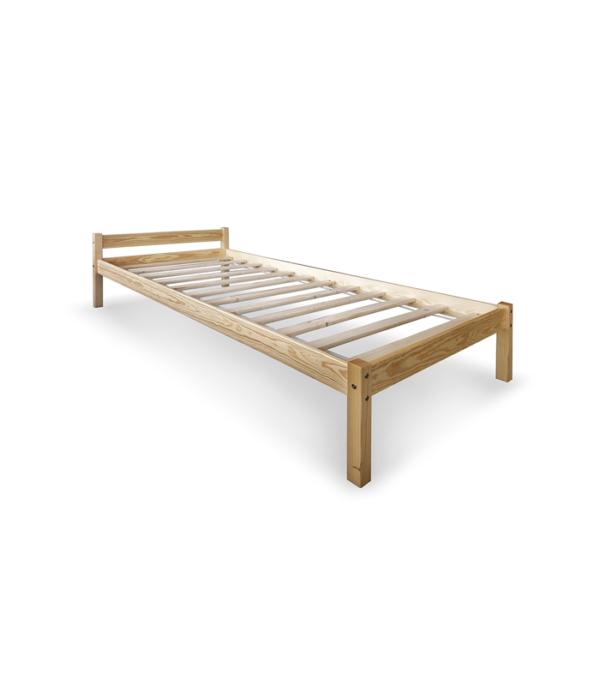 Solid Wood Twin Size Bed (Natural Pine)