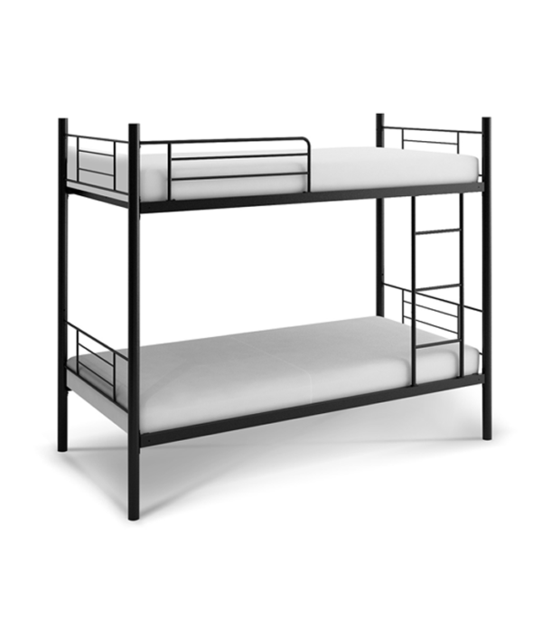Stooreys Modern Bunk Bed with 5″ Foam Mattress (Black)