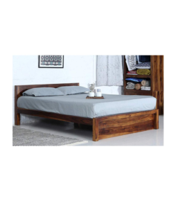 Westley Teak Wood Bed (Teak Polish)